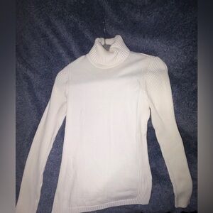 Leo & Nicole Cream Turtleneck Sweater